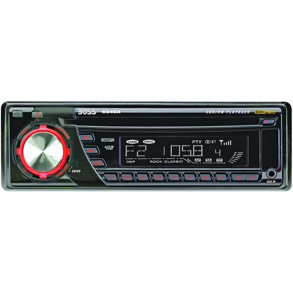 Boss Audio 200-Watt CD Receiver with Front Panel AUX Input -  634CA