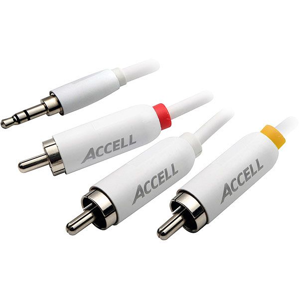 Accell 7&rsquo; 3.5mm/stereo Audio And Composite Video Cable For Ipod - L079B-007J
