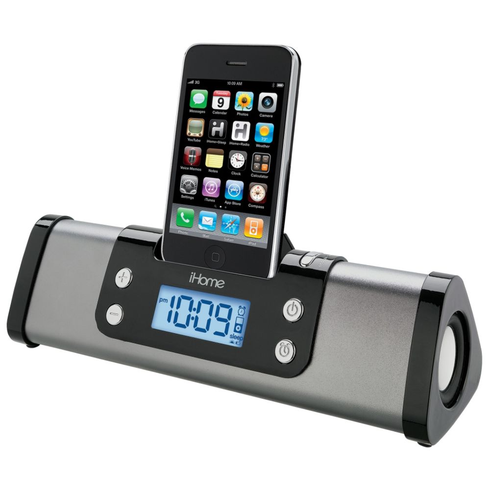 Ihome Portable Speakers  Ipod on Ihome Portable Stereo Alarm Clock Speaker For Ipod   Iphone