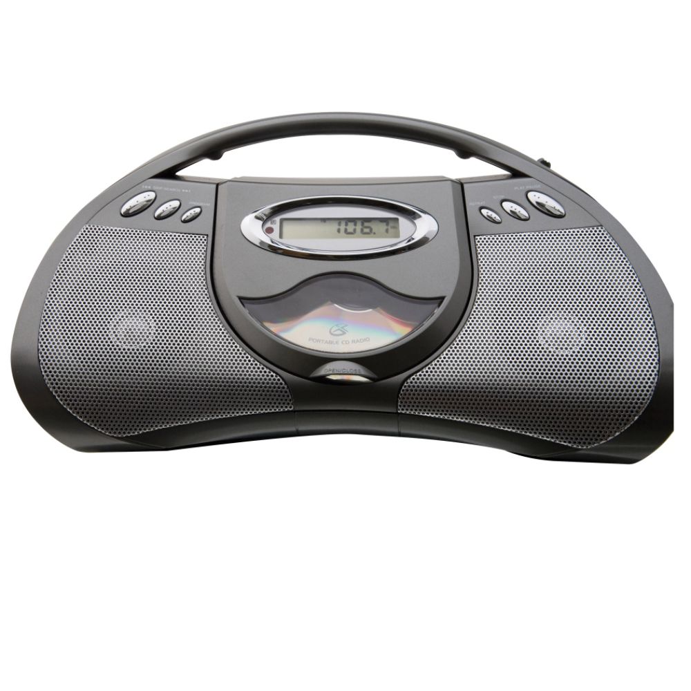 GPX Portable CD Player with AM/FM Radio Silver/gray
