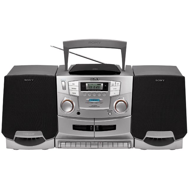 Sony CD/Cassette Player/Recorder, AM/FM Stereo with Detachable Speakers,...