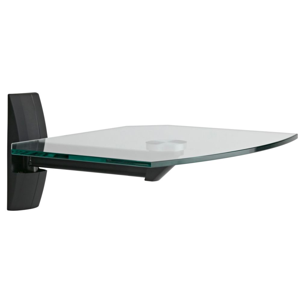 OmniMount TEMPERED GLASS SHELF BLACK WALL MOUNT