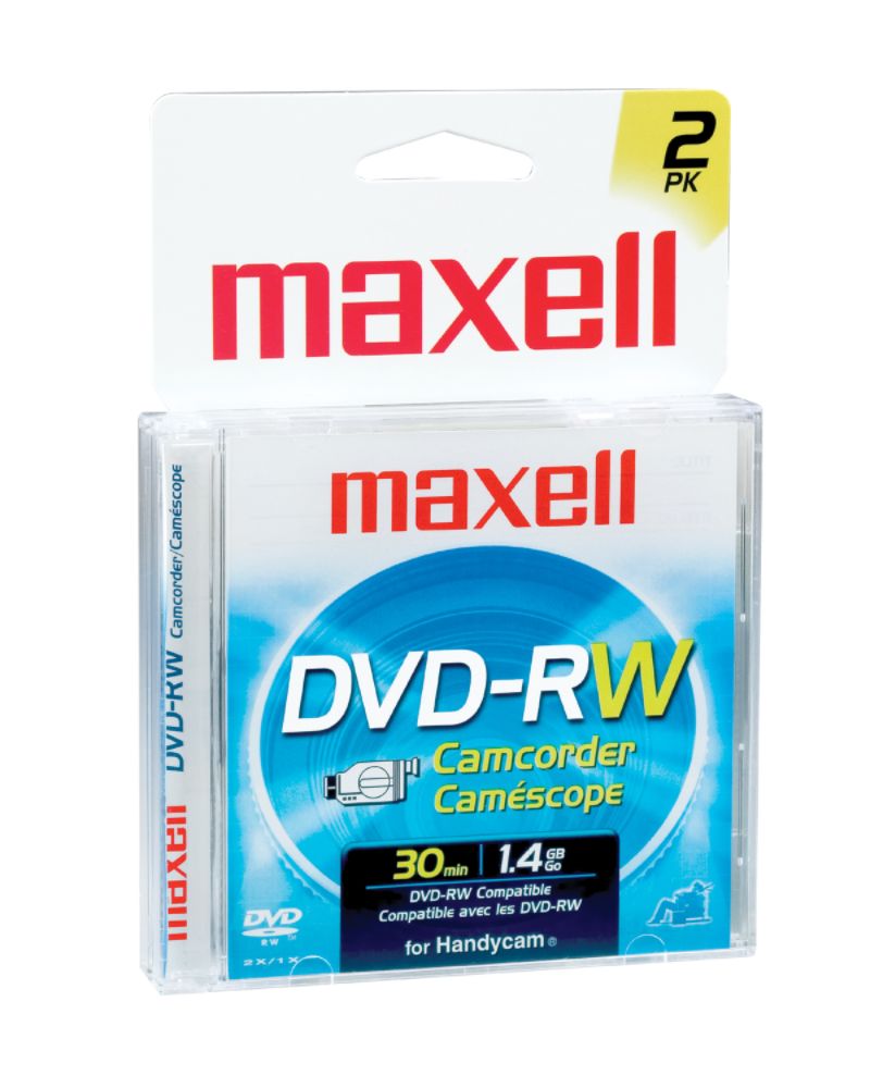 Maxell DVDR Blank Media for Camcorder, 2 pk.