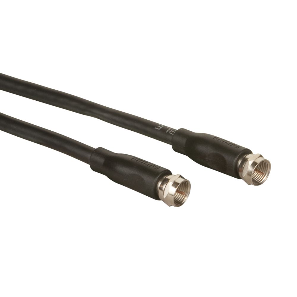 Philips RG6 6 ft. Coaxial Cable - Black