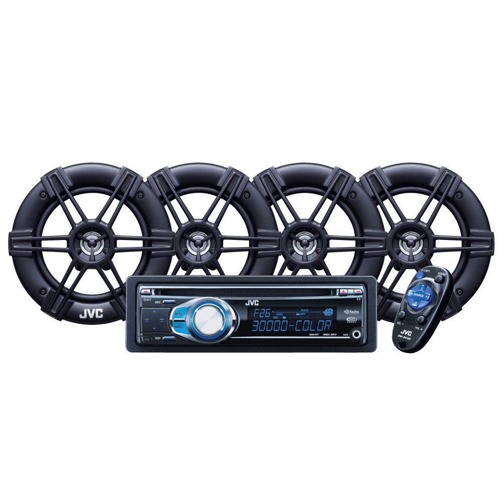 JVC KDPKR3002 CD Receiver w/ 2-Pair of 6.5" Speakers $59.99