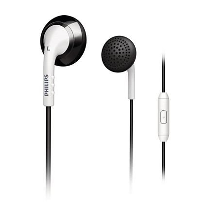 Philips In-Ear Mobile Phone Headset with Built-In Microphone - Black and White at Sears.com