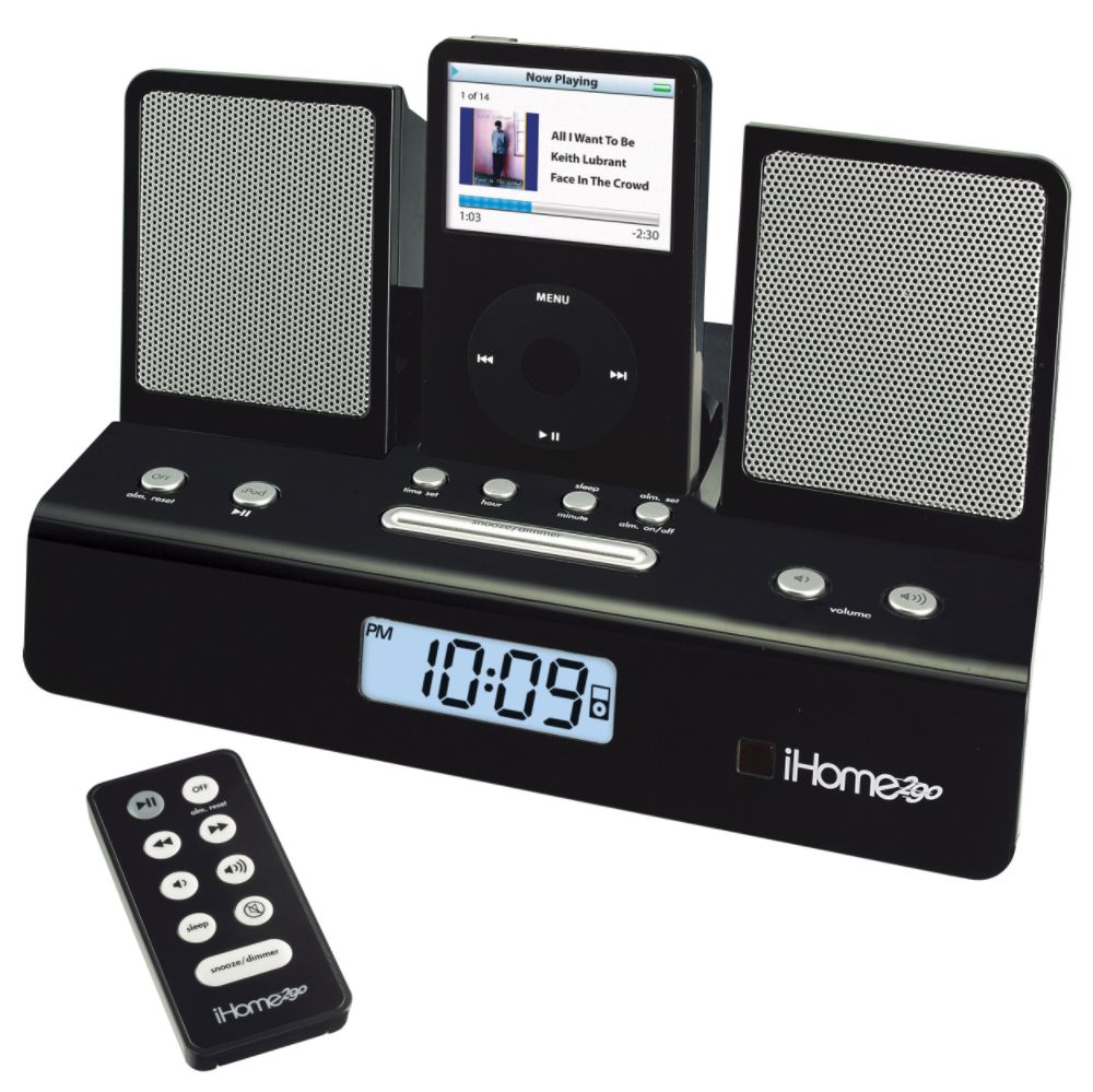 iHome - Portable Travel Alarm Clock for iPod and iPod Shuffle