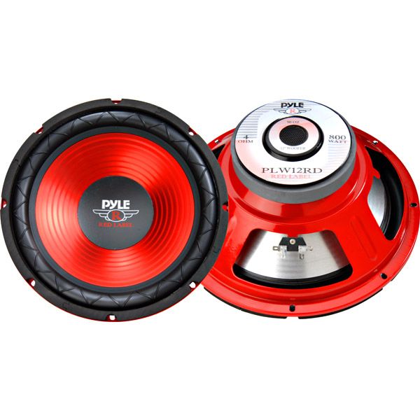 Pyle 12" Red Cone High Performance Subwoofer - 800W Max