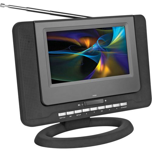 Haier - HLT07 7-inch Class Television Portable Digital LCD TV/DVD w/Built-In Stand