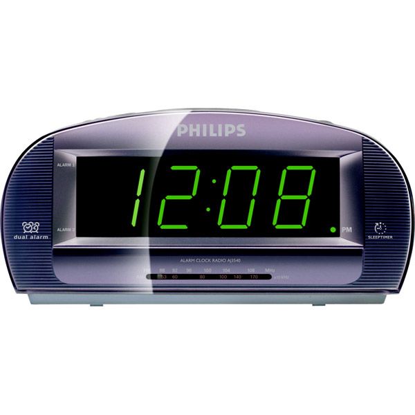 Philips Large Display Clock Radio