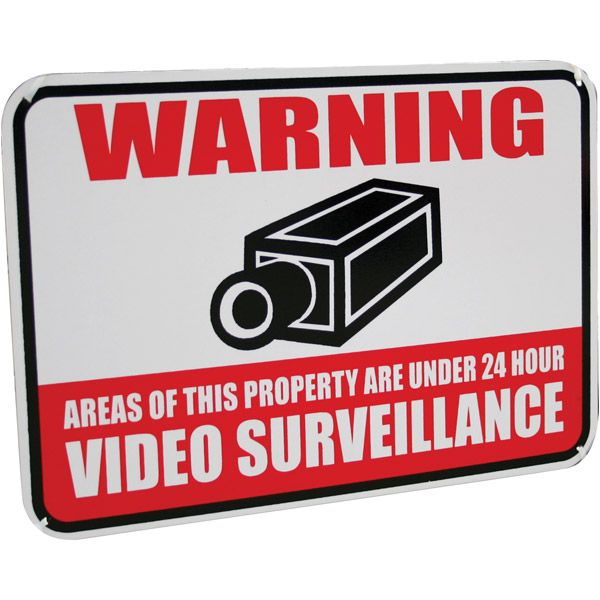 SVAT Electronics Aluminum Warning Sign With 3M Reflective Vinyl