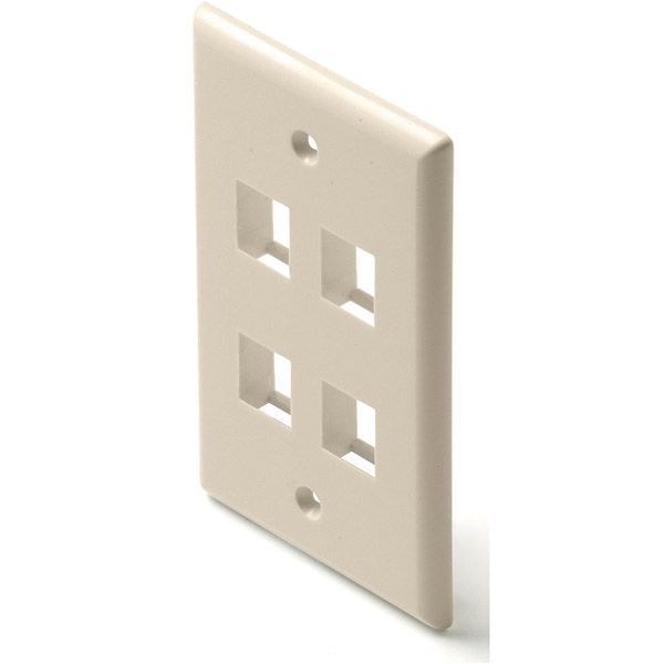 Steren - Almond Keystone Plate - 4-Port