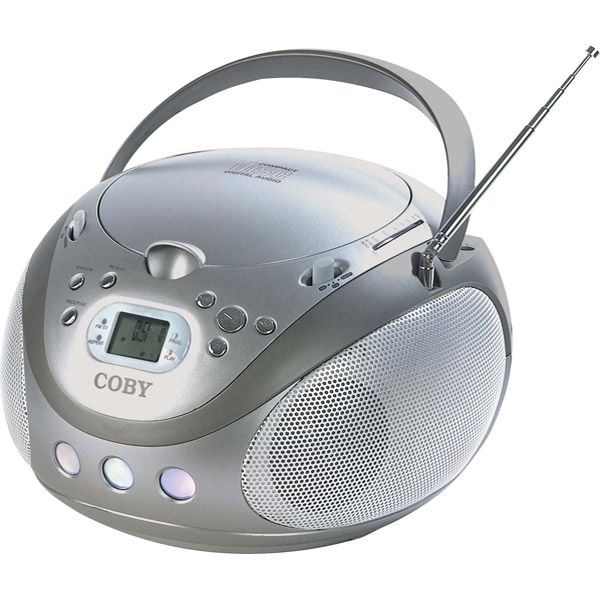   on Coby Silver Cd Mp3 Boombox With Am Fm Tuner From Kmart Com