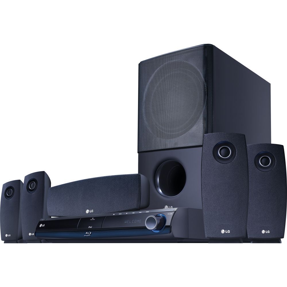 LG - Network Blu-ray Disc 5.1 Channel Home Theater System w/1000W Output Power
