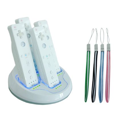 Penguin United Wii Quad Charge Station & wrist straps by 