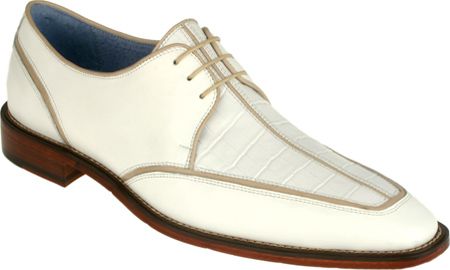 Men's Ramone 24352 - White Buffalo Calf/Croco Print Leather