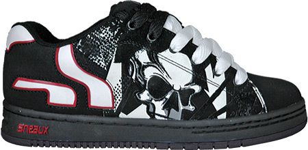 Sneaux Men's Dude Skull - Black/White/Red Durabrush