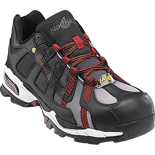 Nautilus Safety Footwear Men's Work Shoes Alloy Lite Toe Athletic Black/Red 01317 at Kmart.com