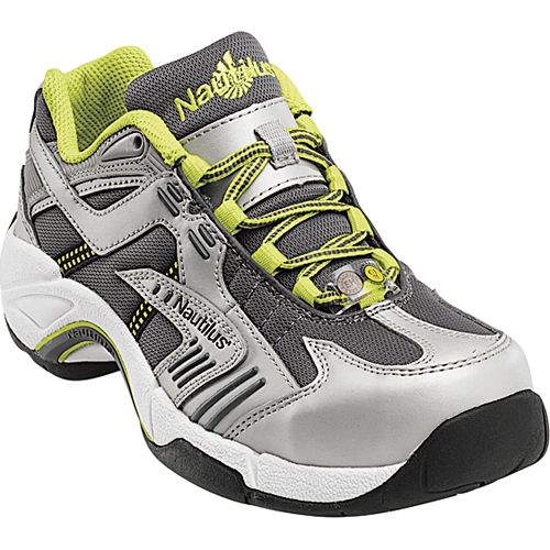 Nautilus Safety Footwear Women's Work Shoes Steel Toe Athletic Silver/Lime 01450 at Sears.com