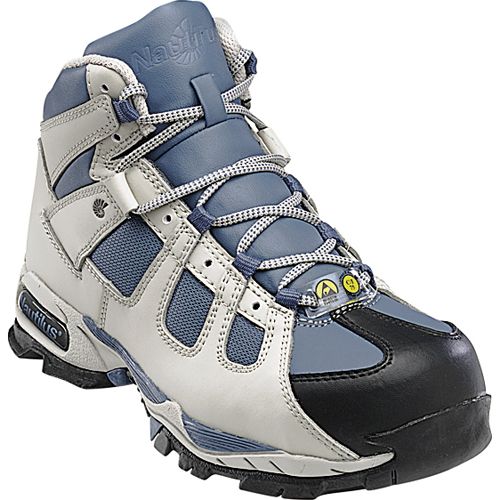 Nautilus Safety Footwear Women's Work Boots Leather Steel Toe Grey/Blue 01592 Wide Available at Sears.com