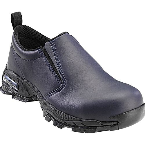 Women's Work Shoes Steel Toe Leather Slip-On Navy N1614 Wide Avail