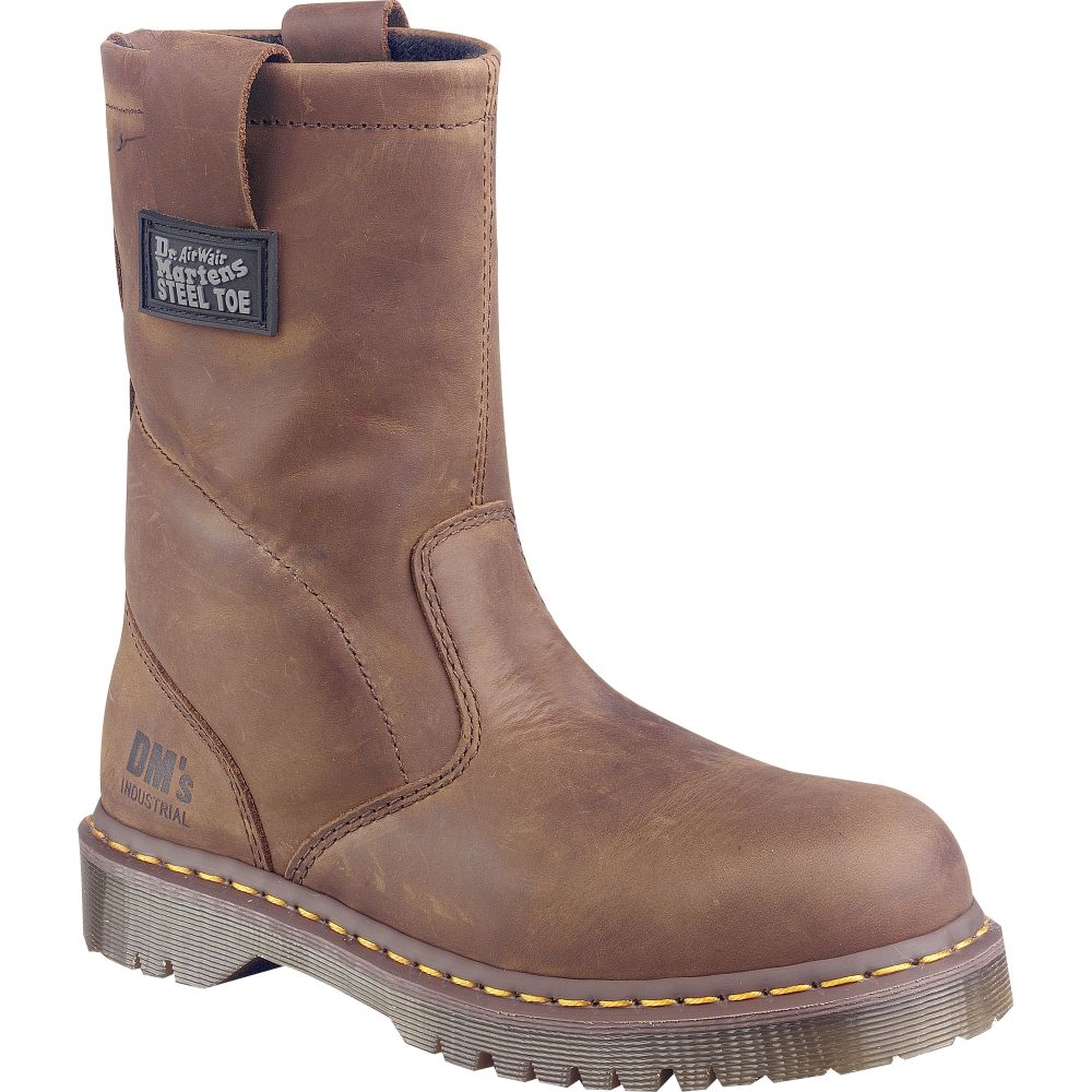 Dr. Martens Work Men's Work Boots Industrial Slip-Resistant Steel Toe Leather Wellington Brown R1316201 Wide at Sears.com