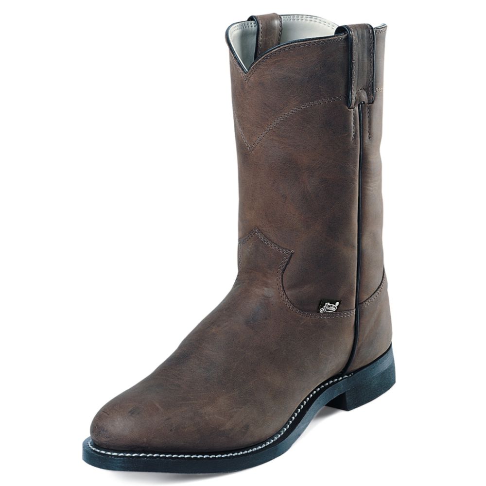 Justin Men's Boots Roper Leather 10" Brown JB3001 at Sears.com