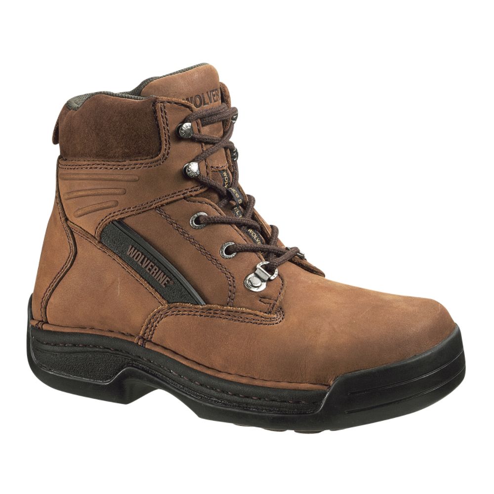 Wolverine Men's Work Boots DuraShocks Steel Toe Leather 6" Brown W04109 Wide Avail at Sears.com