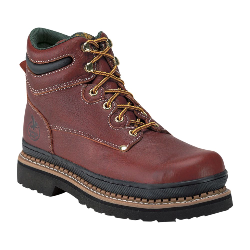 Georgia Boot Men's Work Boots Giant Leather Steel Toe Brown G6375
