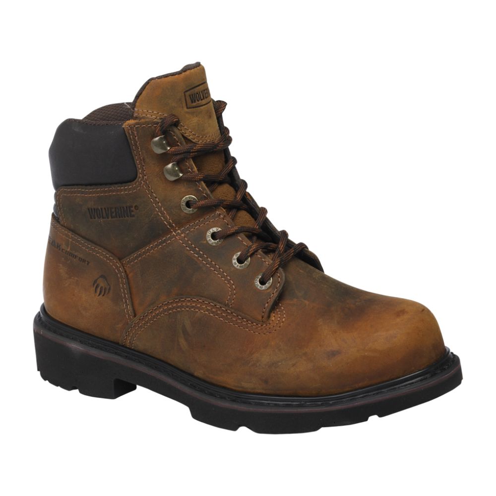 Wolverine Men's Work Boots Saturn Leather 6" Brown W02057