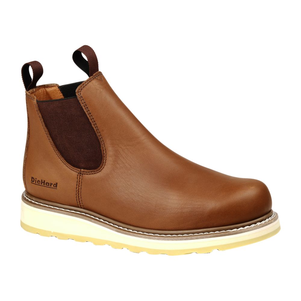 DieHard Men's SureTrack 6 inch Double Gore Slip On Work Boot - Brown at Sears.com