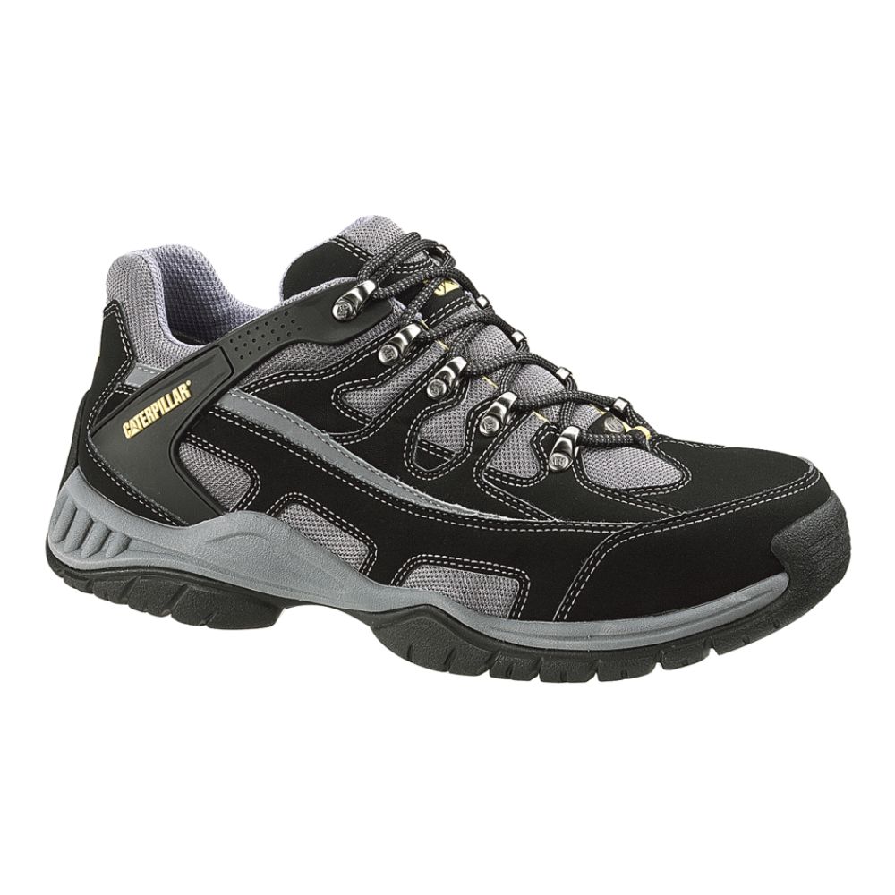 Athletic Steel  Shoes on Work Shoes Athletic Steel Toe Black Grey P89660  Cat Footwear Shoes