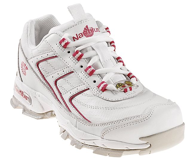 Athletic Work Shoes on Women S Work Shoes Steel Toe Athletic White Red 01372 Wide Avail