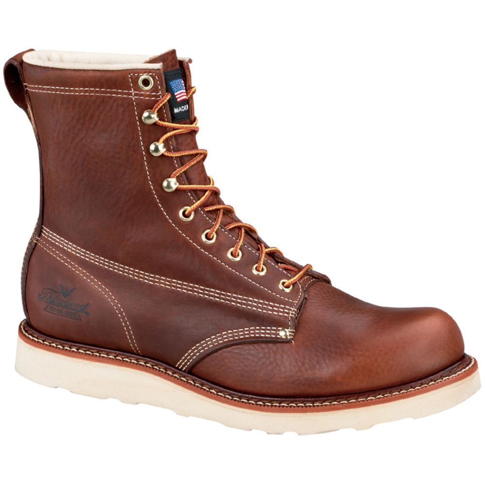 Thorogood Men s Work Boots American Heritage Leather 8" Brown 814-