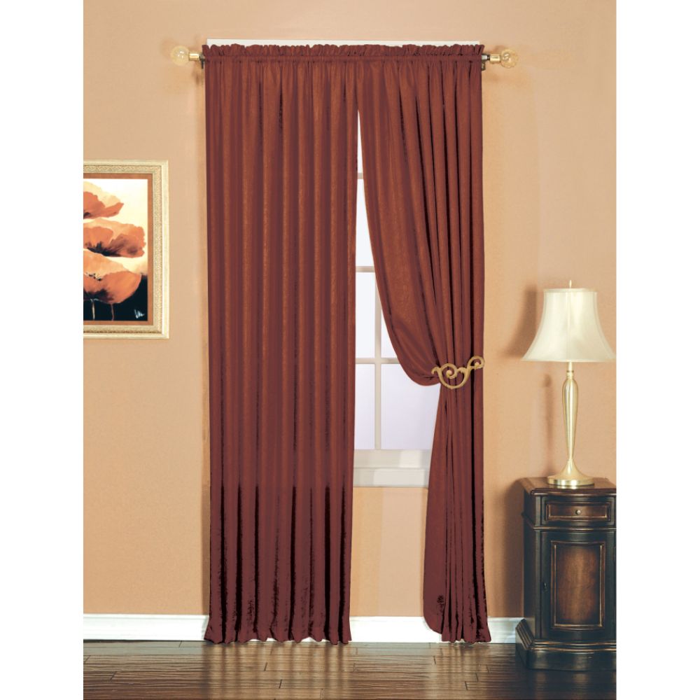 Essential Home Luxury Crushed Faux Silk Window Panel Spice