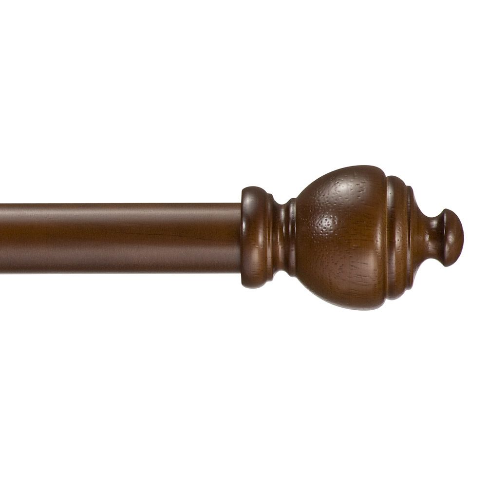 Essential Home Lancaster Walnut Curtain Rod Set