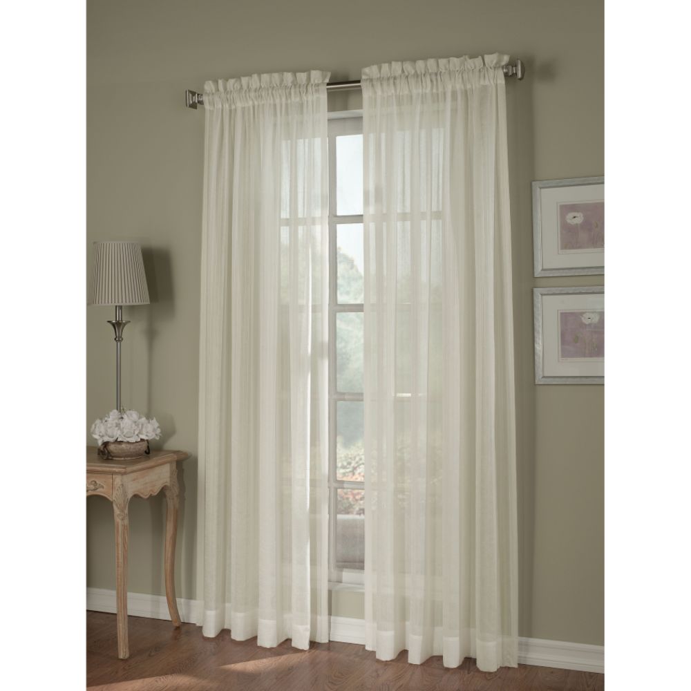Jaclyn Smith Traditions Ivory Crinkle Stripe