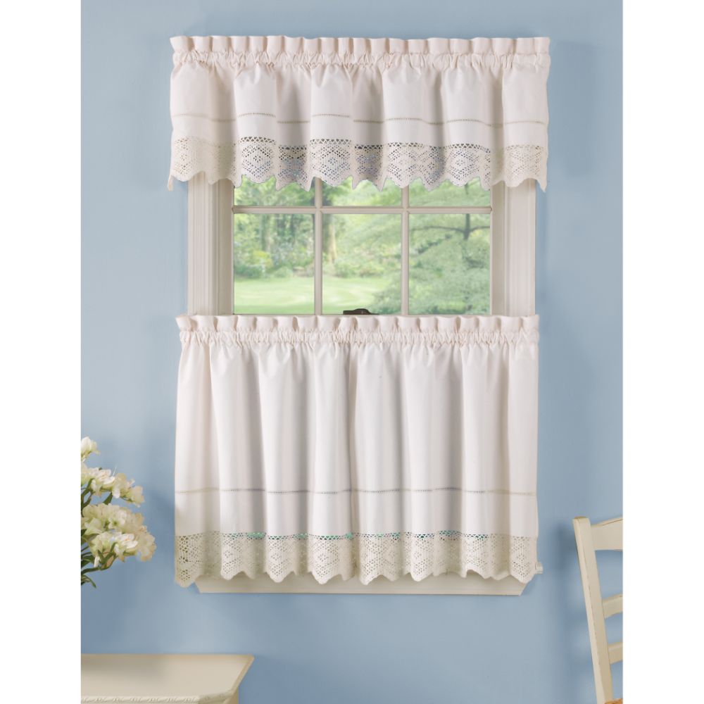 Country Living White Crochet Tier Curtains at Sears.com