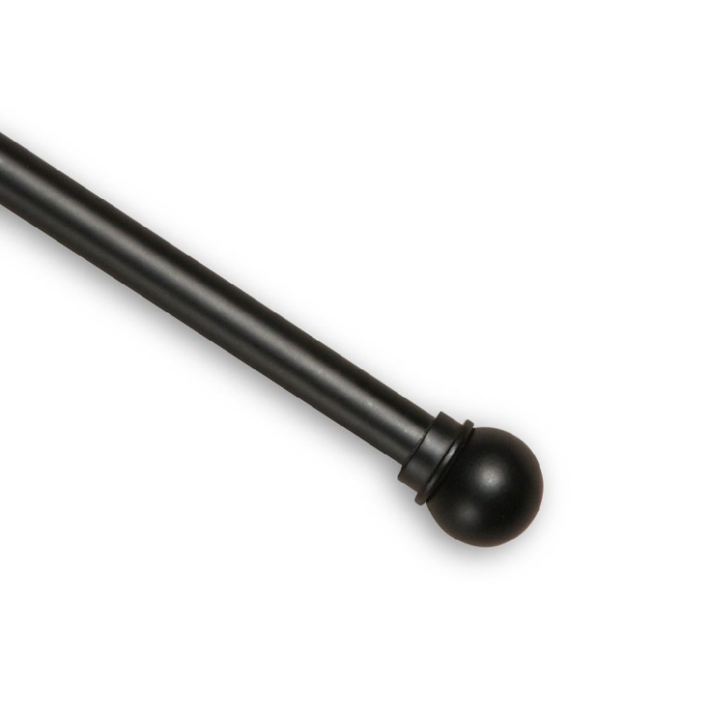 Skotz Manufacturing Black Ball curtain rod 28"-48