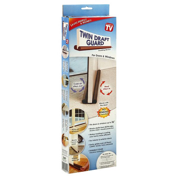 As Seen On TV Twin Draft Guard Insulating Device, For Doors & Windows,