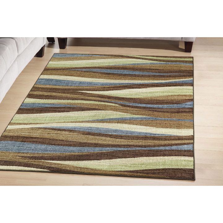 Jaclyn Smith Today Abstract Stripe 5X8 Light Chocolate Rug at Kmart.com