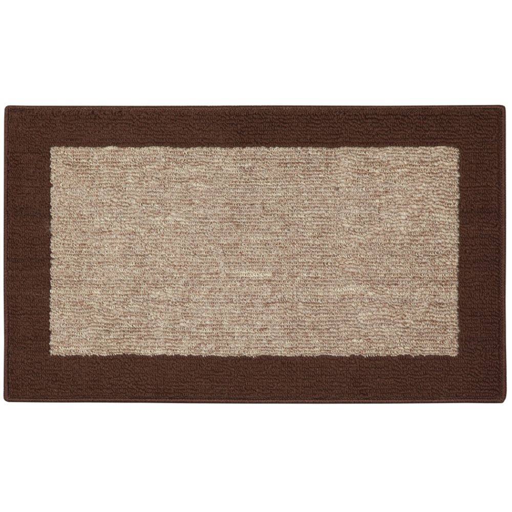 Singularity Frame 20in x 54in Area Rug - Chocolate/Taupe