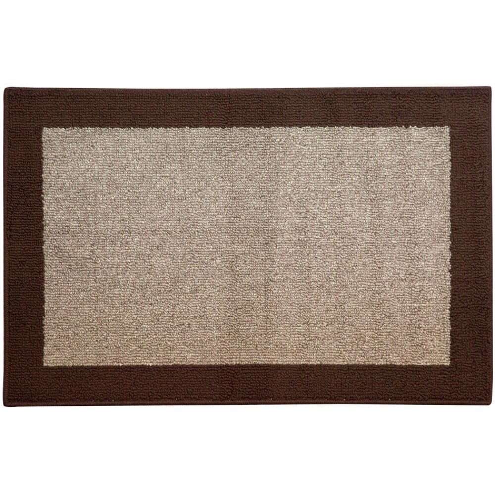 Singularity Frame 24in X 42in Area Rug Chocolate-Taupe
