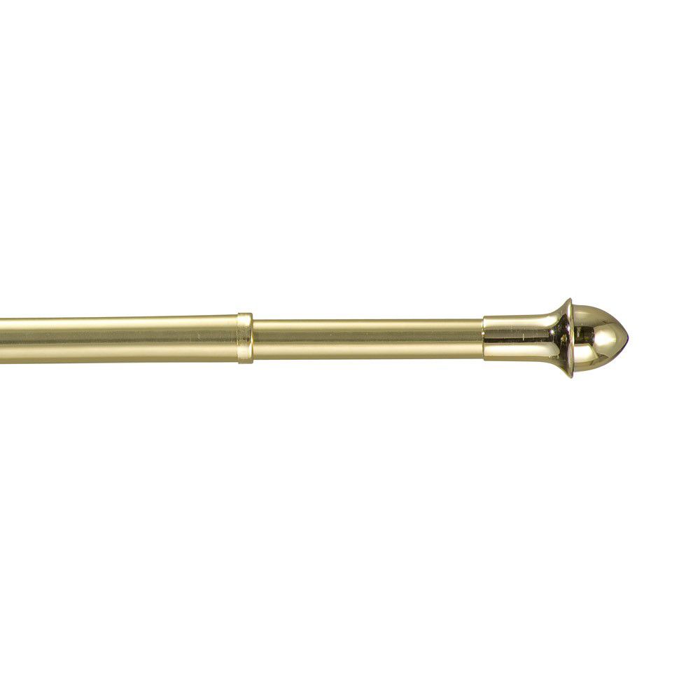 Essential Home Brass Cafe Rod Adjustable 4884 Inches
