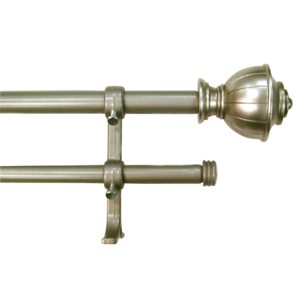 Jaclyn Smith Today Classic Double Curtain Rod Set Adjustable 48–84 Inches at Sears.com