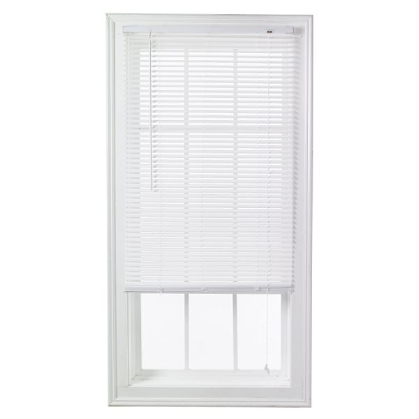 Essential Home 29 in W x 84 in L White Vinyl Light Filtering Mini