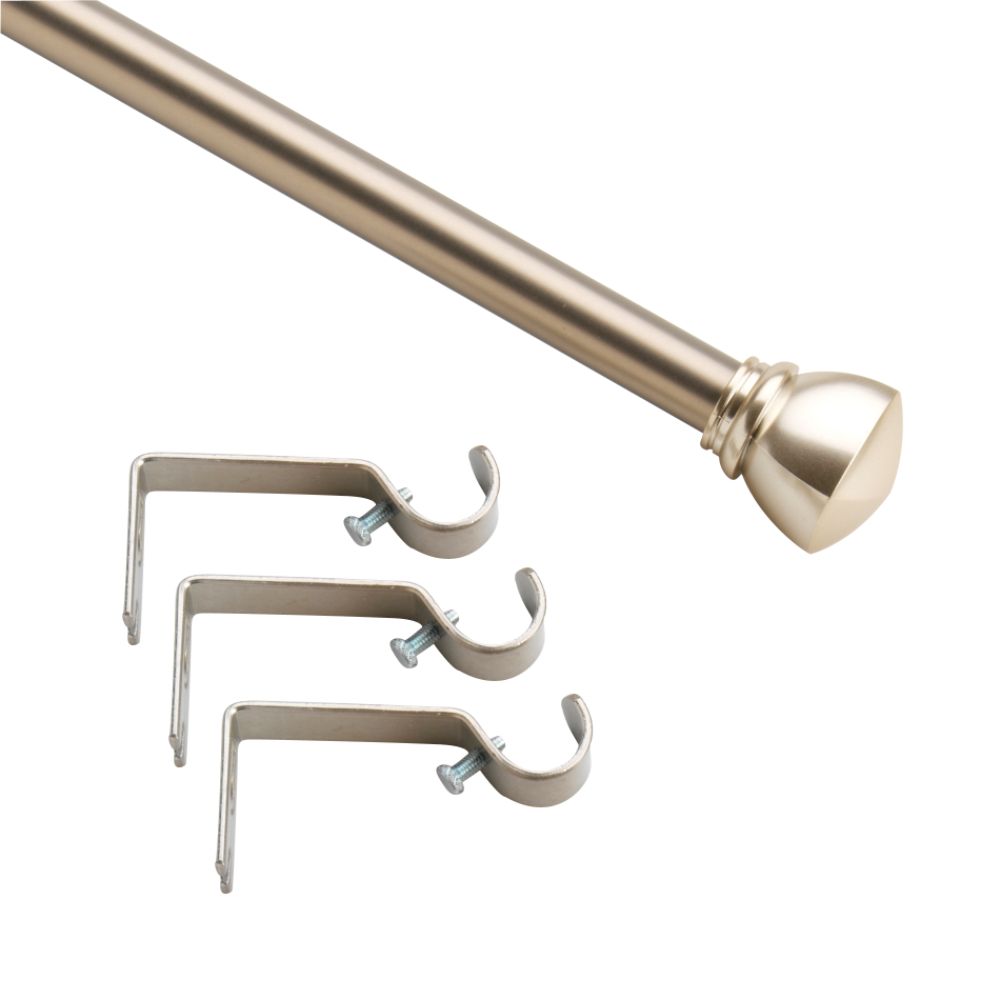 Essential Home Café Curtain Rod Set Ashland Adjustable 48–84 Inches at Kmart.com