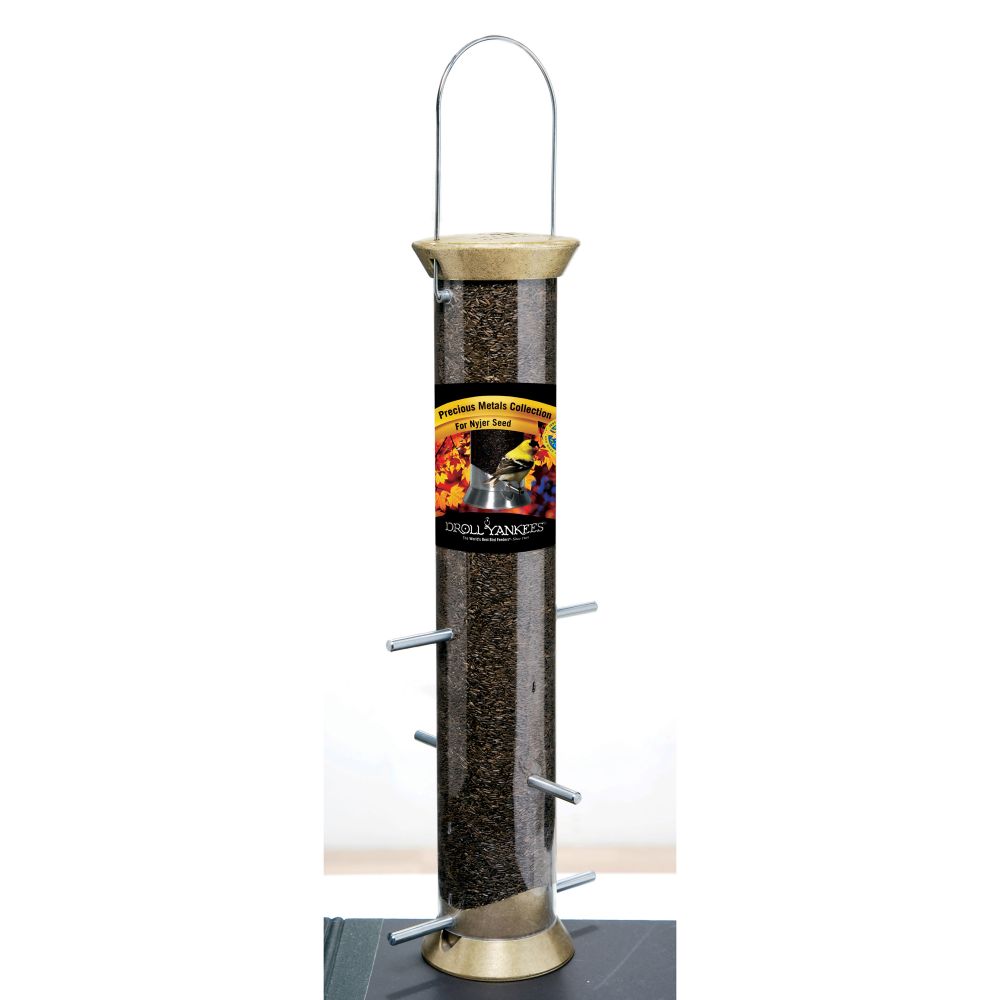 Droll Yankee Heirloom Gold 6 Port Nyjer Bird Feeder