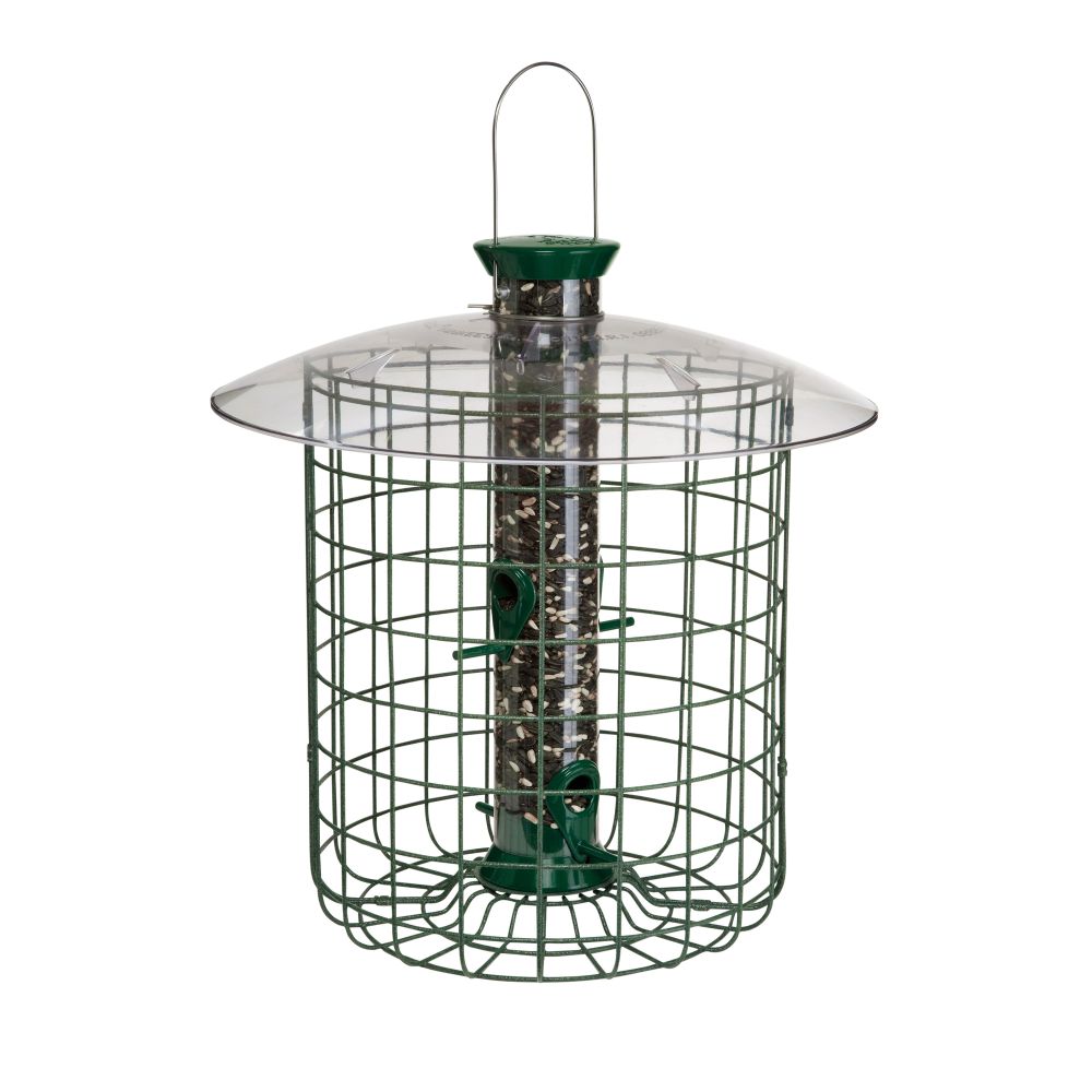 Droll Yankee Green Domed Cage Sunflower Bird Feeder