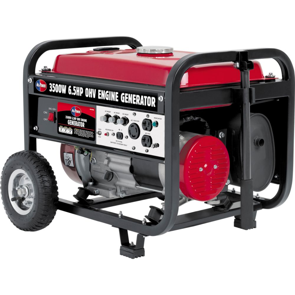 All Power America 3000 Watts 3500 Watts Surge 6.5HP OHV Electric Generator with Mobility kit - 49 States